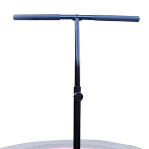 LEAPS & REBOUNDS 48" Adjustable Stability Bar w/ 48" Fitness Trampoline, Purple - TRAPSKI