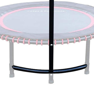 LEAPS & REBOUNDS 48" Adjustable Stability Bar w/ 48" Fitness Trampoline, Purple - TRAPSKI