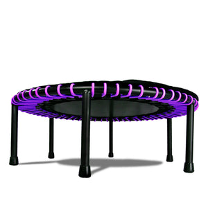 LEAPS & REBOUNDS 48" Adjustable Stability Bar w/ 48" Fitness Trampoline, Purple - TRAPSKI