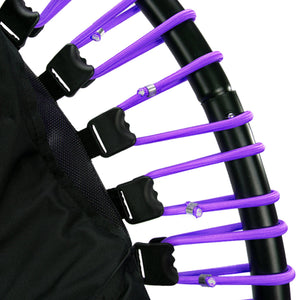 LEAPS & REBOUNDS 48" Adjustable Stability Bar w/ 48" Fitness Trampoline, Purple - TRAPSKI
