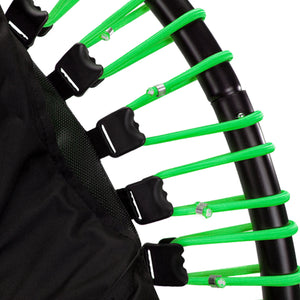 LEAPS & REBOUNDS 40" Adjustable Stability Bar w/ 40" Fitness Trampoline, Green - TRAPSKI