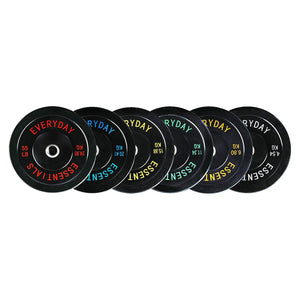BalanceFrom Fitness 160 Pound Olympic Bumper Strength Training Weight Plate Set