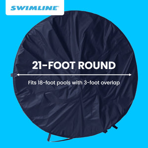 Swimline Winter Round Above Ground Swimming Pool Protective Cover 18' Two - TRAPSKI