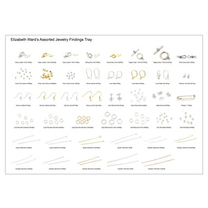 Bead Storage Solutions Elizabeth Ward 1,111pc Assorted Jewelry Findings Tray