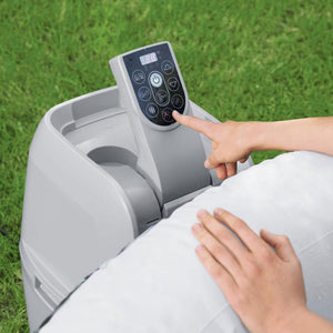 Bestway SaluSpa Aruba AirJet Inflatable Hot Tub with EnergySense Cover, Grey - TRAPSKI