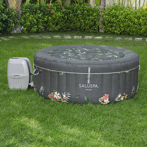 Bestway SaluSpa Aruba AirJet Inflatable Hot Tub with EnergySense Cover, Grey - TRAPSKI