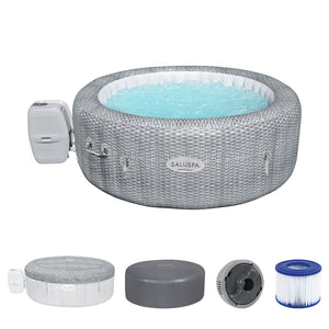 Bestway SaluSpa Honolulu AirJet Inflatable Hot Tub with EnergySense Cover, Grey