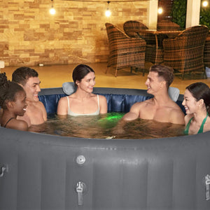 Bestway SaluSpa Santorini HydroJet Inflatable Hot Tub with EnergySense Cover