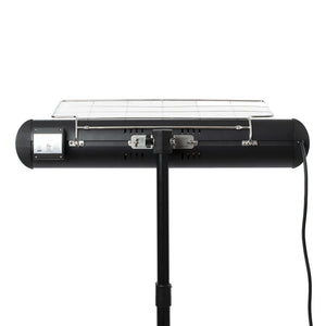 Sengoku HeatMate Weatherproof Graphite Patio Heater with Stand & Remote, Silver - TRAPSKI
