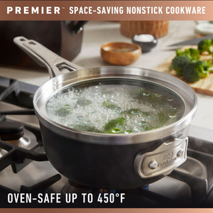 Calphalon Premier Space Saving 1.5 Quart Hard Anodized Nonstick Saucepan w/Lid