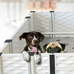 EZwhelp EZclassic 28" x 28" Puppy Dog Whelping Box Playpen w/Rails & Liner, Gray - TRAPSKI