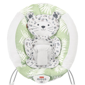 Fisher-Price Snow Leopard Deluxe Baby Bouncer with Soothing Sounds & Vibrations