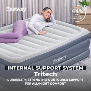Bestway Tritech Mattress, 20" with Built-In AC Pump and Bag