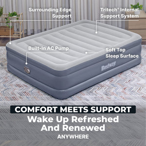 Bestway Tritech Mattress, 20" with Built-In AC Pump and Bag