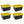 Juggernaut Storage 5 Gal Lockable Plastic Storage Tote, Black/Yellow (Set of 4)