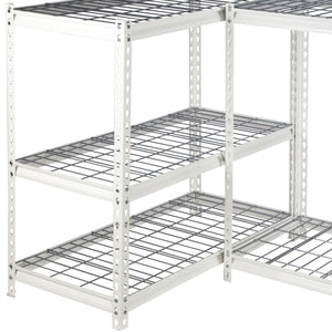 Pachira 30"W x 60"H 4 Shelf Steel Shelving for Home and Office Organizing, White