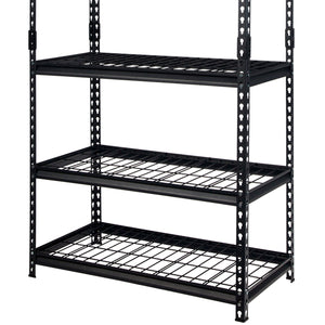Pachira 36"W x 72"H 5 Shelf Steel Shelving for Home and Office Organizing, Black