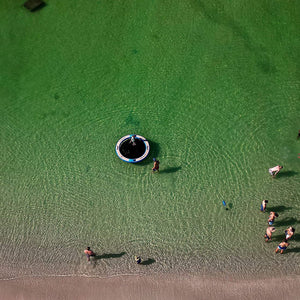 WateRaft Floating Inflatable Dock with Mesh Net Center