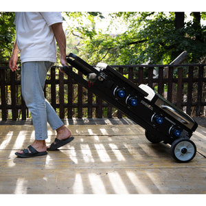 Razor Griddle Portable 4 Burner 40,000 BTU Gas Grill and Griddle Cart with Lid