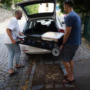 Razor Griddle Portable 4 Burner 40,000 BTU Gas Grill and Griddle Cart with Lid