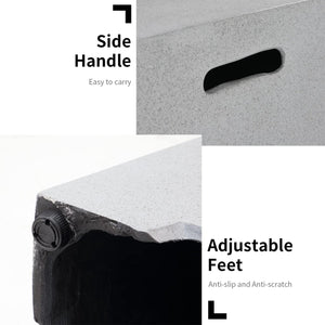 ESSENTIAL LOUNGER 35" Square Concrete Outdoor 50,000 BTU Firepit Table Set, Gray