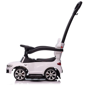 Best Ride On Cars BMW 4 in 1 Ride On Push Car w/ Control Bar & LED Lights, White