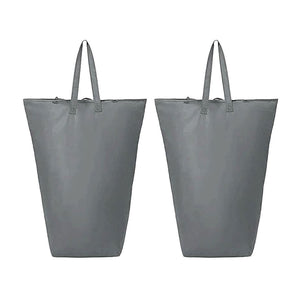 WOWLIVE 154L Fabric Double Laundry Hamper with Lid and Removable Bags, Gray