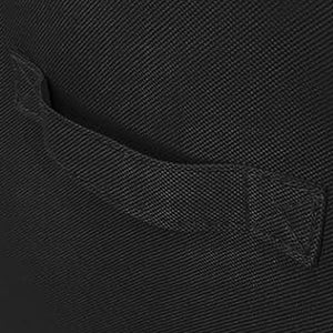 WOWLIVE 90L Foldable Rectangular Deluxe Laundry Service Rolling Basket, Black