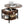 FABATO Lift Top Round Coffee Table with Storage & Hidden Compartment, Espresso