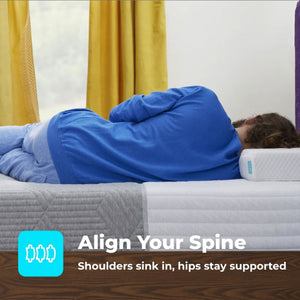 Pillow Cube Memory Foam King Mattress for Side Sleepers w/Hip & Shoulder Support