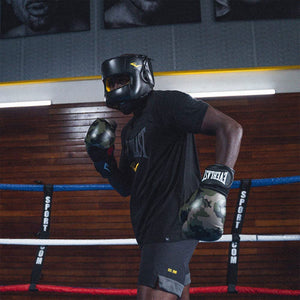 Everlast Elite Synthetic Leather Padded Headgear for Training, Medium/Large - TRAPSKI
