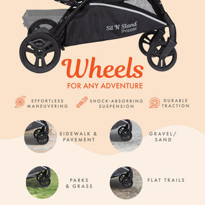 Baby Trend Sit N' Stand Stroller w/Canopy & EZ-Lift Plus Infant Car Seat, Stormy