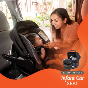 Baby Trend Sit N Stand Double Stroller with EZ-Lift Plus Infant Car Seat, Stormy - TRAPSKI