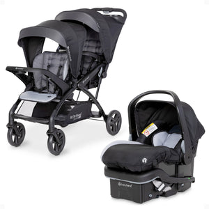 Baby Trend Sit N Stand Double Stroller with EZ-Lift Plus Infant Car Seat, Stormy - TRAPSKI