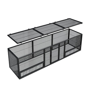 Thickened Chicken Coop For Outdoor - Black / Silver