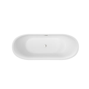 Freestanding Bathtub With Diamond Pattern Design