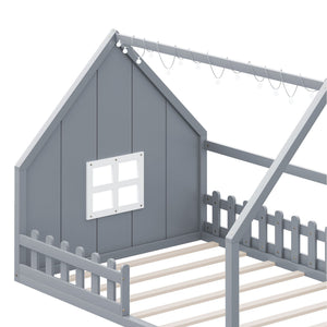 House Bed With Window And Fence