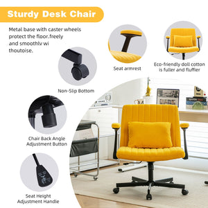 Criss Cross Armrest Office Chair With Wheels