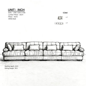 Modular Sectional Sofa Cloud Couch