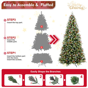 7Ft Christmas Tree with 450 Warm Lights