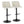 Toriano - Contemporary Adjustable Barstool Swivel With Rounded T Footrest (Set of 2)