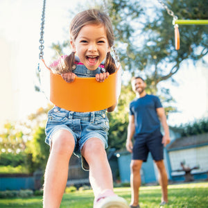 Intex Three Feature Colored Playground Swing Set with Trapeze Bar, Multicolor - TRAPSKI