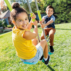 Intex Three Feature Colored Playground Swing Set with Trapeze Bar, Multicolor - TRAPSKI