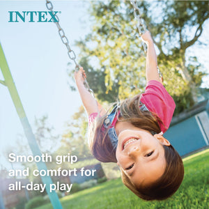 Intex Three Feature Colored Playground Swing Set with Trapeze Bar, Multicolor - TRAPSKI