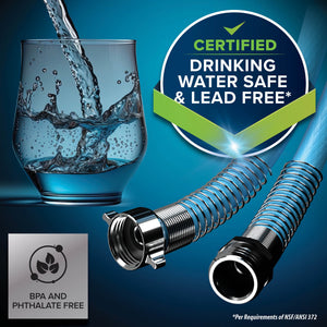 Camco EvoFlex 75 Foot RV and Marine Drinking Water Hose for Outdoor Recreation