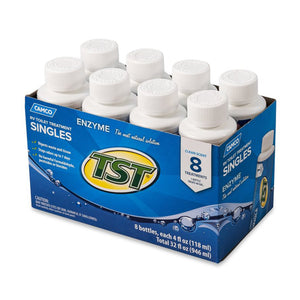 Camco TST Blue Enzyme 4 oz RV Toilet Waste Odor Treatment, Clean Scent (8 Pack)