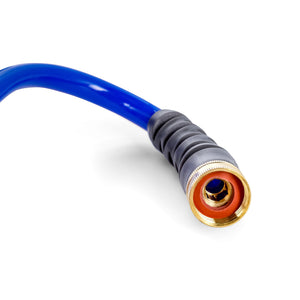 Camco 20 Foot Marine & Gardening Self Coiling Water Hose with Brass Fittings
