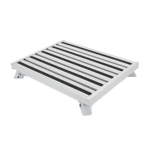 Camco 43677 Fixed Height Aluminum Platform Step Stool with Non Slip Rubber Feet