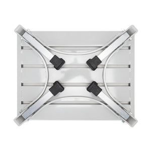 Camco 43677 Fixed Height Aluminum Platform Step Stool with Non Slip Rubber Feet