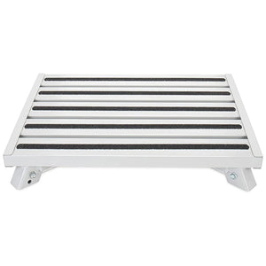 Camco 43677 Fixed Height Aluminum Platform Step Stool with Non Slip Rubber Feet